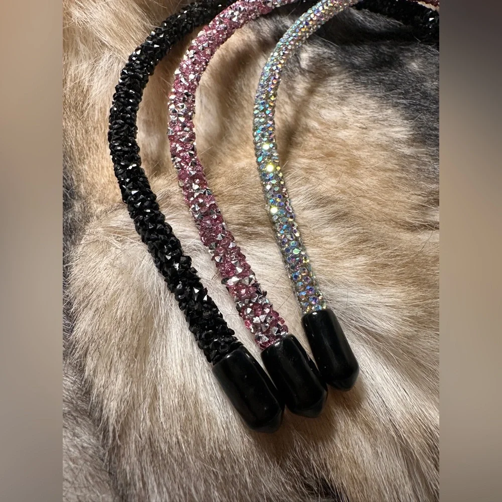 Set of 3 AB Glass Rhinestone Pavé Crystal Headbands